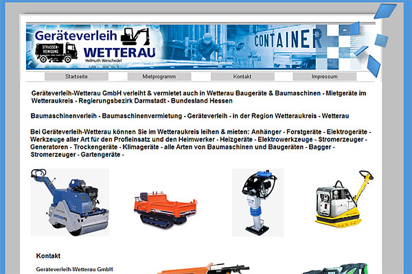 Baumaschinenverleih - Baumaschinenvermietung - Bauger�teverleih - Bauger�tevermietung - Mietger�te - Baumschinen und Bauger�te mieten und leihen bei Ger�teverleih Wetterau