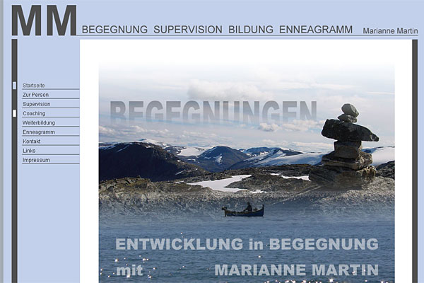 Marianne Martin Kirchstra�e 24  56414 Hundsangen - Westerwald WW - Begegnung - Supervision - Enneagramm - Weiterbildung - Coaching - 