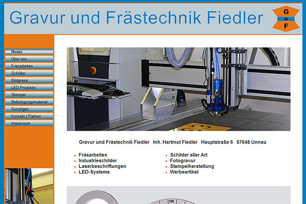 GuF Gravur und Fr�stechnik Lothar Fiedler Unnau Westerwald WW - Schilder - Schilderfabrik - Schilder - Schilderfabrik - T�rschilder -- Werbeschilder - Kunststoffschilder - Acrylschilder - Messingschilder - Aluminiumschilder - Edelstahlschilder - Folienschilder - Bildergravuren - Stempel - Geschenkartikel - Gravur - Fr�stechnik - Fr�sarbeiten - Fotogravur - Werbeartikel - LED-Systeme