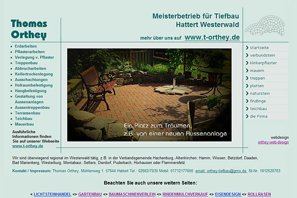 Firma Thomas Orthey Gartenbau / Galabau / Landschaftsbau / Gartengestaltung